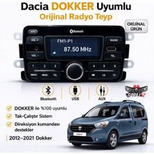 Dacia Dokker Uyumlu Orijinal Radyo Teyp (Cd’siz) Yeni Versiyon Beyaz Ekranlı 280218771R