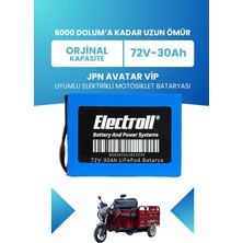 Electroll Jpn Avatar Vip Batarya (Standart Kapasite) Lifepo4 72V 30AH Elektrikli Motosiklet Bataryası