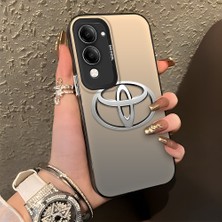 HONTINGA Vivo Y04 ile Uyumlu Kılıfı Silikon Kenar Sert Arka Düşüme Önleyici Basitlik Anti Düşme Kamera Korumali Toyota Desen Telefon Kılıfı Kadın ve Erkek Için Uygundur K1-1113