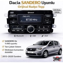 Dacia Sandero Uyumlu Orijinal Radyo Teyp (Cd’siz) Yeni Versiyon Beyaz Ekranlı 280128771R