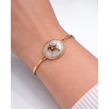 Deniz Kaplumbağası Figürlü Rose Gold Kadın Bileklik