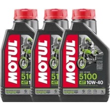 Motul 5100 4t 10W-40 1 Litre x 3ADET Motosiklet Motor Yağı - 0781387029364