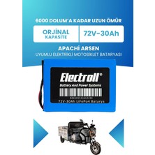 Electroll Apachi Arsen Batarya (Standart Kapasite) Lifepo4 72V 30AH Elektrikli Motosiklet Bataryası