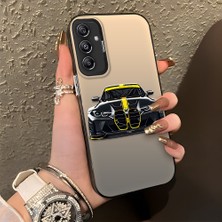 HONTINGA Samsung Galaxy A24 ile Uyumlu Kılıfı Silikon Kenar Sert Arka Düşüme Önleyici Basitlik Anti Düşme Kamera Korumali Bmw M4 Desen Telefon Kılıfı Kadın ve Erkek Için Uygundur K1-1116