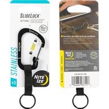 Nite Ize Slidelock Key Ring Carabiner #3 - Siyah