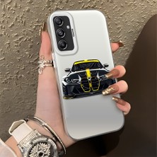 HONTINGA Samsung Galaxy A24 ile Uyumlu Kılıfı Silikon Kenar Sert Arka Düşüme Önleyici Basitlik Anti Düşme Kamera Korumali Bmw M4 Desen Telefon Kılıfı Kadın ve Erkek Için Uygundur K1-1116