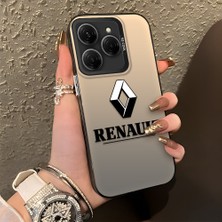 HONTINGA Tecno Spark 20 Pro 5g ile Uyumlu Kılıfı Silikon Kenar Sert Arka Düşüme Önleyici Basitlik Anti Düşme Kamera Korumali Renault Desen Telefon Kılıfı Kadın ve Erkek Için Uygundur K1-1104