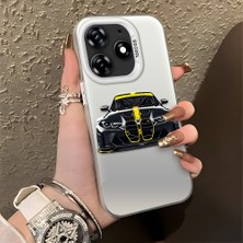 HONTINGA Tecno Spark 10 Pro 4g ile Uyumlu Kılıfı Silikon Kenar Sert Arka Düşüme Önleyici Basitlik Anti Düşme Kamera Korumali Bmw M4 Desen Telefon Kılıfı Kadın ve Erkek Için Uygundur K1-1116