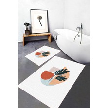 Eliana Home Dijital Baskı  2'li Banyo Paspas  Takımı RVG5297  100X60+60X50 cm