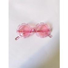 The Cloudish Shop Kız Çocuk Papatya Ayçiçeği Simli Güneş Gözlüğü - Daisy Sunflower Sunglasses - Pembe