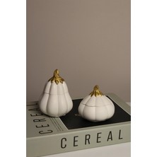 The Craft Thor Pumpkin Bubble Gold 2li Mum Seti - 2 Adet El Yapımı Dekoratif Balkabağı Mum