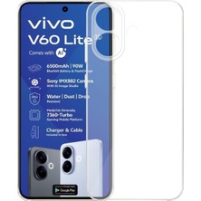Prolysus Vivo V60 Lite Kılıf Kamera Korumalı Şeffaf Yumuşak Silikon Kılıf