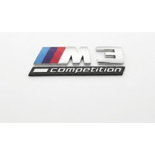 İdeal Aksesuar Bmw M3 Competition Bagaj Yazısı Gümüş Renk - Bmw M3 Competition Trunk Lettering Silver Color