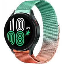 Pileli Store Newface Watch 22MM Metal Mıknatıslı Kordon - Turuncu-Yeşil