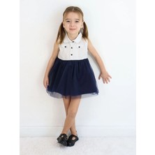 Luggi Baby Bebe Yaka Kolsuz Kız Bebek Elbise