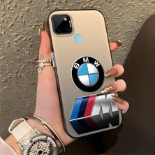 HONTINGA Realme C21Y ile Uyumlu Kılıfı Silikon Kenar Sert Arka Düşüme Önleyici Basitlik Anti Düşme Kamera Korumali Bmw Desen Telefon Kılıfı Kadın ve Erkek Için Uygundur K1-1108
