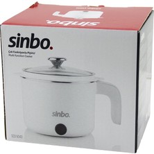 İlanib Ticaret Elektrikli Fonksiyonlu Pişirici Çelik Tencere 800ML 400W Buharda Pişirme Aparatı Cam Kapak SCO-5043 (5567)