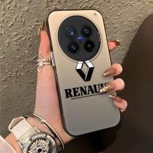 HONTINGA Vivo X200 Pro ile Uyumlu Kılıfı Silikon Kenar Sert Arka Düşüme Önleyici Basitlik Anti Düşme Kamera Korumali Renault Desen Telefon Kılıfı Kadın ve Erkek Için Uygundur K1-1104