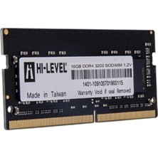 Hi-Level Hı-Level HLV-SOPC25600D4/16G 16GB (Tek Parça) Ddr4 3200MHZ Notebook Bellek