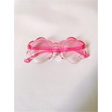 The Cloudish Shop Kız Çocuk Papatya Ayçiçeği Güneş Gözlüğü - Daisy Sunflower Sunglasses - Pembe Beyaz