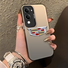 HONTINGA Vivo Y04 ile Uyumlu Kılıfı Silikon Kenar Sert Arka Düşüme Önleyici Basitlik Anti Düşme Kamera Korumali Cadillac Desen Telefon Kılıfı Kadın ve Erkek Için Uygundur K1-1115