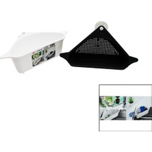 İlanib Ticaret Süzgeçli Lavabo Düzenleyici Plastik Köşe Rafı Vantuzlu (5567)