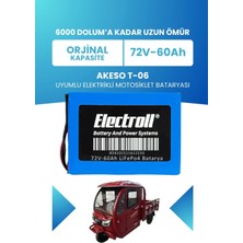 Electroll Akeso T-06 Batarya (Standart Kapasite) Lifepo4 72V 60AH Elektrikli Motosiklet Bataryası