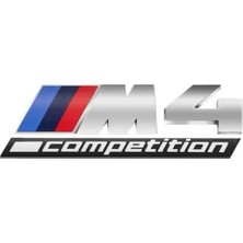 İdeal Aksesuar Bmw M4 Competition Bagaj Yazısı Gümüş Renk - Bmw M4 Competition Trunk Lettering Silver Color