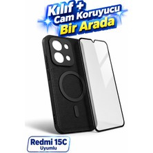 AHK Tekno Xi̇aomi̇ Redmi̇ 15C Si̇li̇kon Polo Kapak Kilif / Ekran Koruyucu- Si̇yah