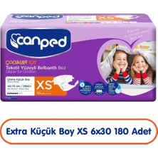 Canped Çocuklar Için Belbantlı Hasta Bezi Xs Beden 30X6 180 Adet
