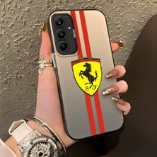 HONTINGA Samsung Galaxy A25 ile Uyumlu Kılıfı Silikon Kenar Sert Arka Düşüme Önleyici Basitlik Anti Düşme Kamera Korumali Ferrari Desen Telefon Kılıfı Kadın ve Erkek Için Uygundur K1-1109