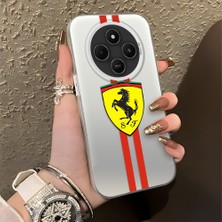 HONTINGA Xiaomi Redmi 14C 4g ile Uyumlu Kılıfı Silikon Kenar Sert Arka Düşüme Önleyici Basitlik Anti Düşme Kamera Korumali Ferrari Desen Telefon Kılıfı Kadın ve Erkek Için Uygundur K1-1109