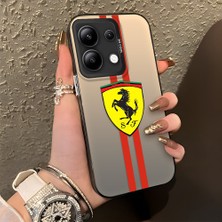 HONTINGA Xiaomi Redmi Note 13 4g ile Uyumlu Kılıfı Silikon Kenar Sert Arka Düşüme Önleyici Basitlik Anti Düşme Kamera Korumali Ferrari Desen Telefon Kılıfı Kadın ve Erkek Için Uygundur K1-1109