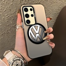 HONTINGA Samsung Galaxy S24 Ultra ile Uyumlu Kılıfı Silikon Kenar Sert Arka Düşüme Önleyici Basitlik Anti Düşme Kamera Korumali Volkswagen Desen Telefon Kılıfı Kadın ve Erkek Için Uygundur K1-1119