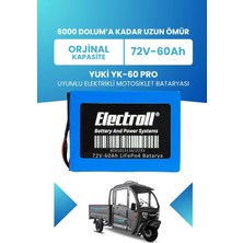 Electroll Yuki Yk-60 Pro Batarya (Standart Kapasite) Lifepo4 72V 60AH Elektrikli Motosiklet Bataryası
