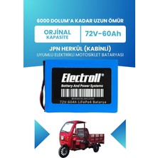 Electroll Jpn Herkül (Kabinli) Batarya (Standart Kapasite) Lifepo4 72V 60AH Elektrikli Motosiklet Bataryası