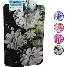 İlanib Ticaret Dikdörtgen - Desenli   38X58CM   Su Emici - Sihirli  Banyo Paspası  Elastik (5567)