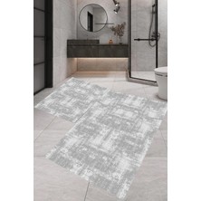 Rovigo Home Dijital Baskı  2'li Banyo Paspas  Takımı RVG5-LNA009  100X60+60X50 cm