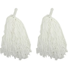 İlanib Ticaret 1 Çift ( 2 Adet ) Beyaz Renk 23 Nisan Gösteri Ponponu (5567)