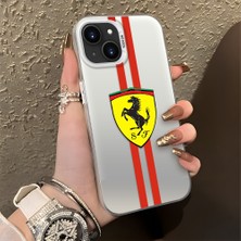 HONTINGA iPhone 14 Plus ile Uyumlu Kılıfı Silikon Kenar Sert Arka Düşüme Önleyici Basitlik Anti Düşme Kamera Korumali Ferrari Desen Telefon Kılıfı Kadın ve Erkek Için Uygundur K1-1109