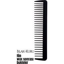 Marsilyan Turk Bukleli Saç Fön Wax Sonrası Tarak Karbon Nano Absolute Professional