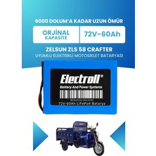 Electroll Zelsun Zls 58 Crafter Batarya (Standart Kapasite) Lifepo4 72V 60AH Elektrikli Motosiklet Bataryası