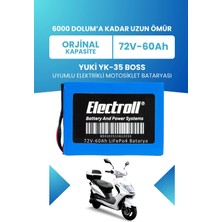 Electroll Yuki Yk-35 Boss Batarya (Standart Kapasite) Lifepo4 72V 60AH Elektrikli Motosiklet Bataryası