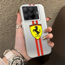HONTINGA Xiaomi 15T Pro ile Uyumlu Kılıfı Silikon Kenar Sert Arka Düşüme Önleyici Basitlik Anti Düşme Kamera Korumali Ferrari Desen Telefon Kılıfı Kadın ve Erkek Için Uygundur K1-1109