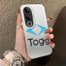 HONTINGA Vivo V50 Lite ile Uyumlu Kılıfı Silikon Kenar Sert Arka Düşüme Önleyici Basitlik Anti Düşme Kamera Korumali Togg Desen Telefon Kılıfı Kadın ve Erkek Için Uygundur K1-1099