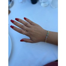 Roha Yüksek Kalite Paslanmaz Çelik Renkli Clover Bileklik/yüzük Set