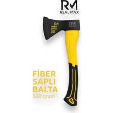 Real Max Karbon Çelik Kamp Baltası 500 gr - Ergonomik Fiber Saplı