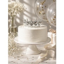 Doğaberen Pasta Üstü Tacı Mika Doğum Günü Taç Gümüş