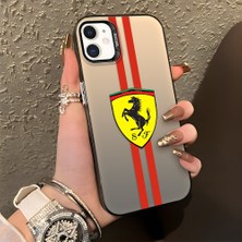 HONTINGA iPhone 12 ile Uyumlu Kılıfı Silikon Kenar Sert Arka Düşüme Önleyici Basitlik Anti Düşme Kamera Korumali Ferrari Desen Telefon Kılıfı Kadın ve Erkek Için Uygundur K1-1109