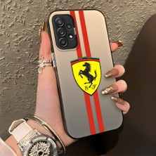 HONTINGA Samsung Galaxy A52 ile Uyumlu Kılıfı Silikon Kenar Sert Arka Düşüme Önleyici Basitlik Anti Düşme Kamera Korumali Ferrari Desen Telefon Kılıfı Kadın ve Erkek Için Uygundur K1-1109